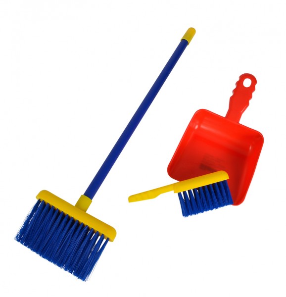 Reinigungs-Set, 3-teilig / Besen, Handbesen, Schaufel