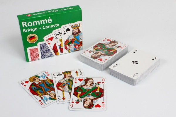 Doppel-Romme in Faltschachtel / 2 x 55 Blatt / franz. Bild