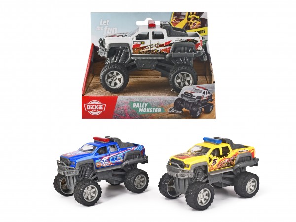 Rally Monster, 15 cm / Rückzug, Federung, 3-f.sort.