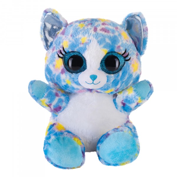 Plüsch Katze, 3-fach sortiert, / Blickfänger, Glitzeraugen,