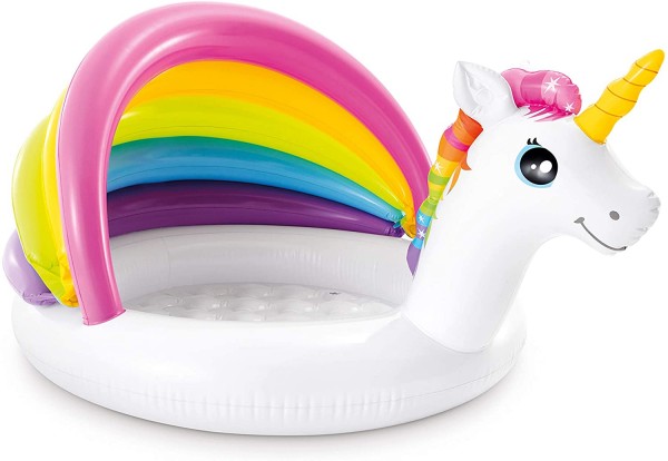 Unicorn Baby Pool 127 x 102 x 69cm / aufblasbarer Boden