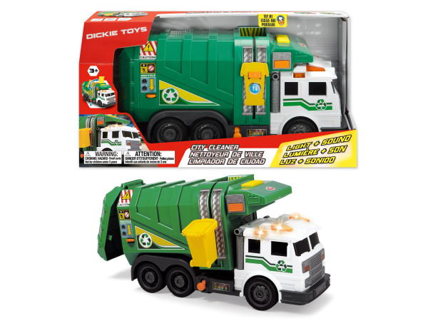 City Cleaner, Müllfahrzeug / Licht und Sound / 39 cm