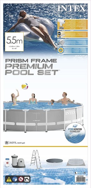 Prism Frame Premium Pool / 549 x 122 cm inkl. Zubehör