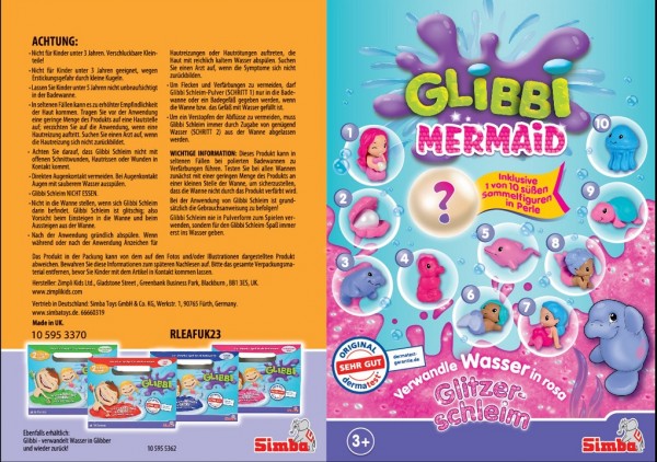 Glibbi Mermaid Glitzerbad, / Glitzerschleim
