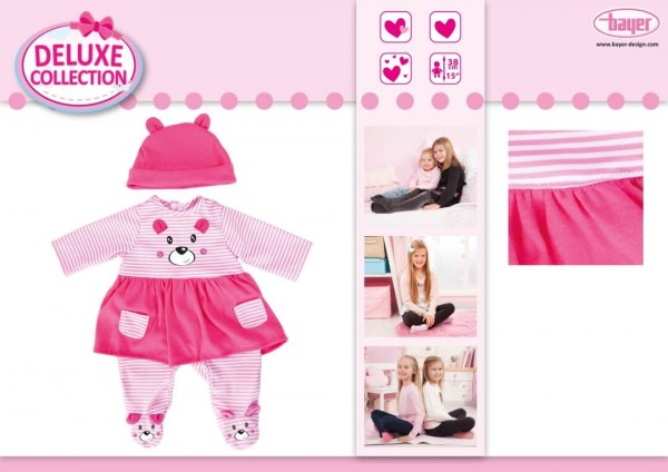 Deluxe Collection Kleider, 3-f. s. / für Puppen von 33 cm bi