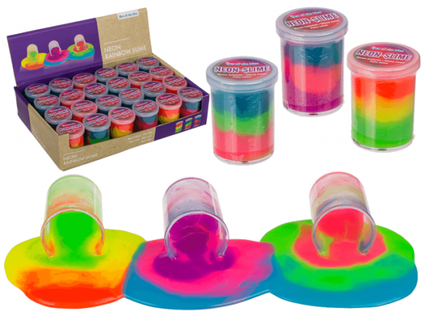 Neon-Schleim, Rainbow / ca 65 g., 3-f. sort. / Display