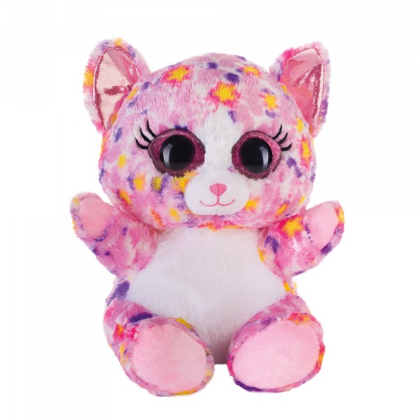 Plüsch Katze, 3-fach sortiert, / Blickfänger, Glitzeraugen,