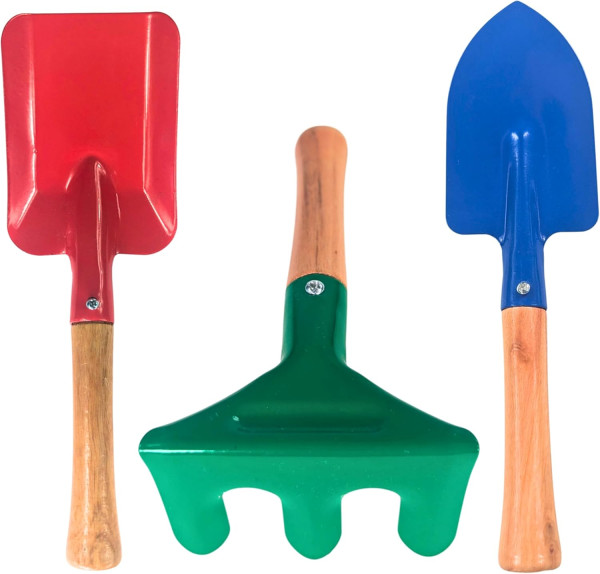 Kinder Gartengeräte-Set, Metall, / Schaufel /Spaten 21cm, Ha