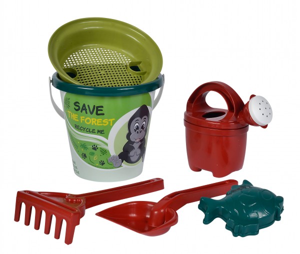 Eimergarnitur Save the Forest / mit Gießer, 6-teilig, (Recyc