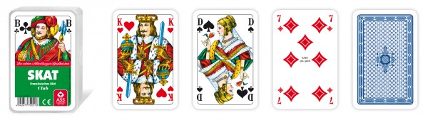 Skat-Spiel im Kunststoff-Etui