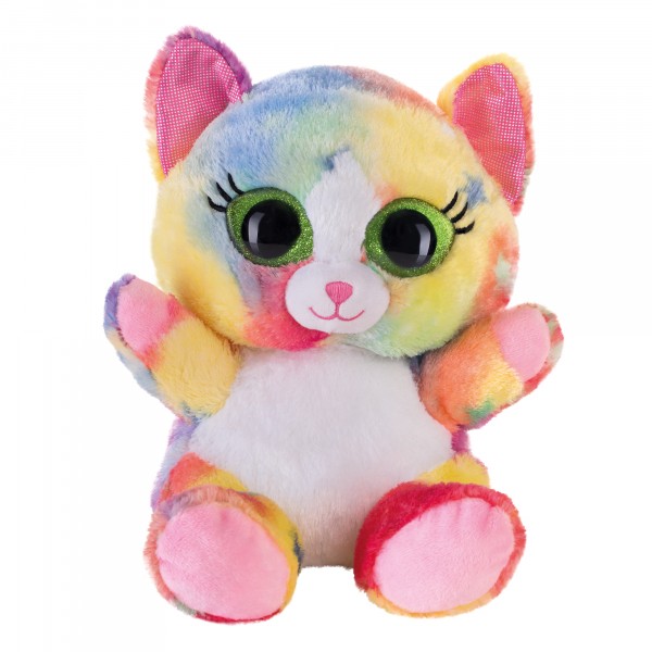 Plüsch Katze, 3-fach sortiert, / Blickfänger, Glitzeraugen,