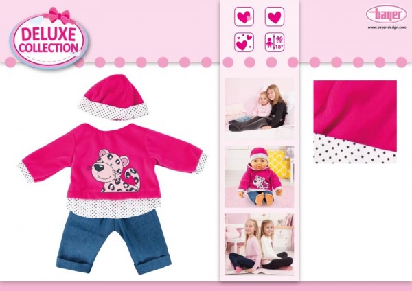 Deluxe Collection Kleider, 2-f. s. / für Puppen von 40 cm bi