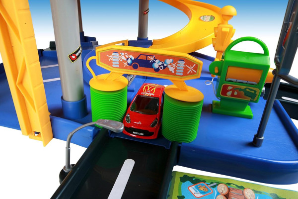 BURAGO Parking Playset, Garage, / 2 Autos, 85x69x43 cm