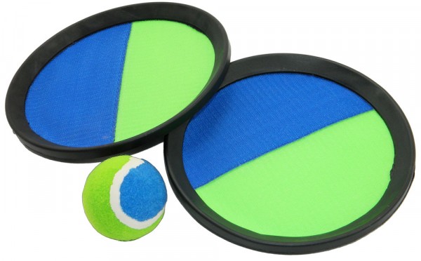 Catchball-Spiel / 2 Fangscheiben, 1 Klettball
