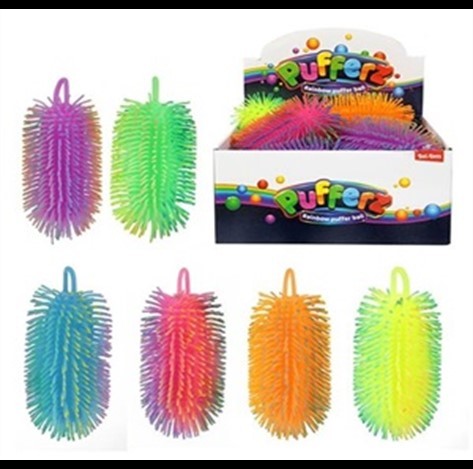 Quetsch-Raupe Rainbow, 15 cm / 6-fach sortiert im Display