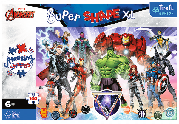 Puzzle XL 160 Teile, Disney Marvel The Avengers
