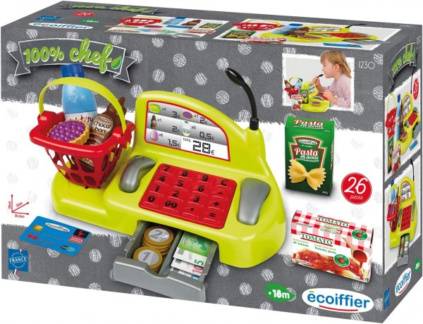 Supermarktkasse mit Scanner / 26-teilig