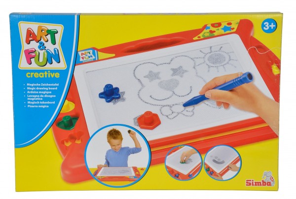 Art & Fun Magnet-Zeichentafel / rot / 45 cm