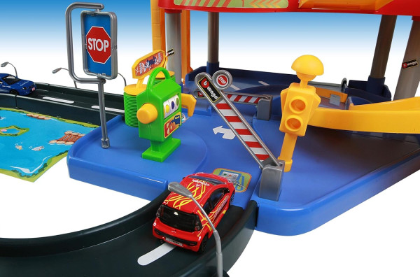 BURAGO Parking Playset, Garage, / 2 Autos, 85x69x43 cm